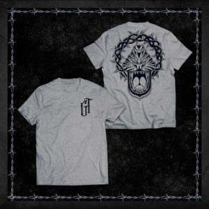 GRAVE TIGER T-SHIRT DESIGNED BY FINSTERKRAM "grey"
