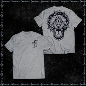 GRAVE TIGER T-SHIRT DESIGNED BY FINSTERKRAM "grey"